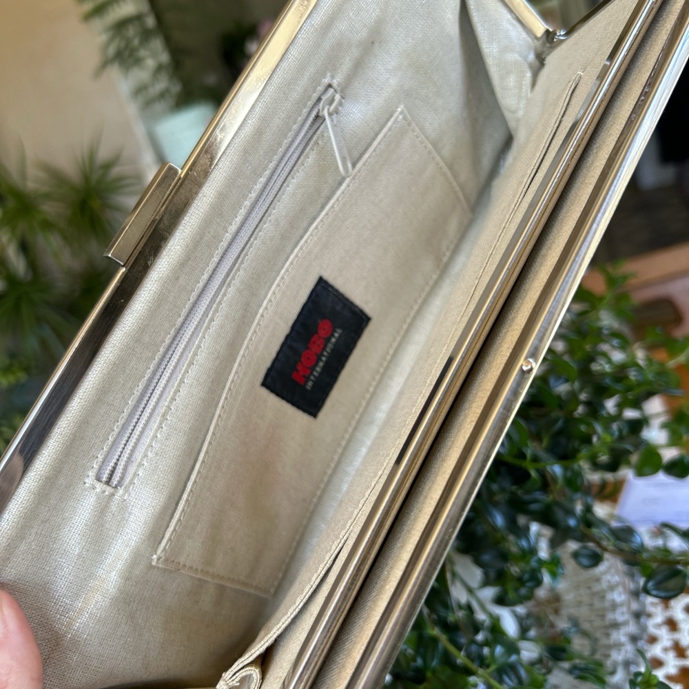 HOBO International Silver Leather Clutch - Picture 3 of 6